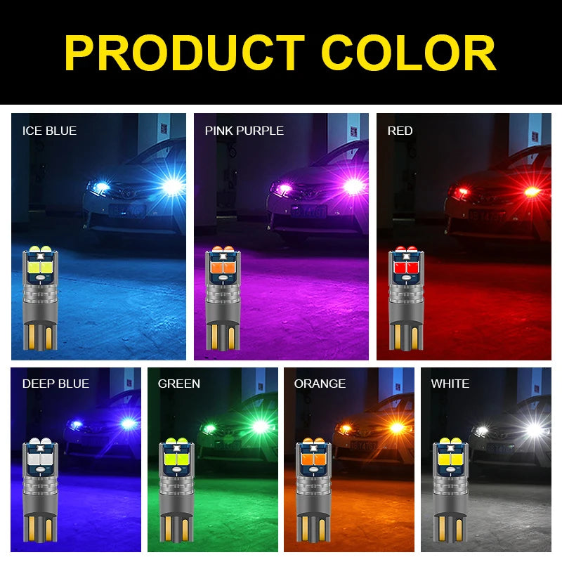 נורות LED T10 / W5W עם Canbus, זוג (12V)