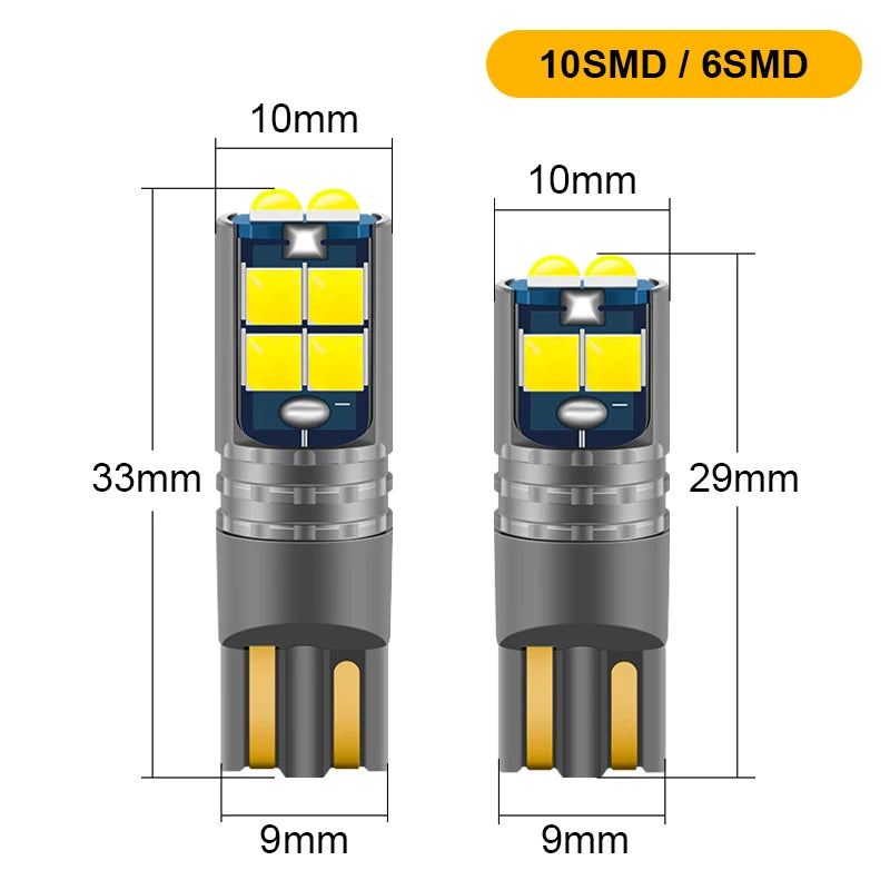 נורות LED T10 / W5W עם Canbus, זוג (12V)