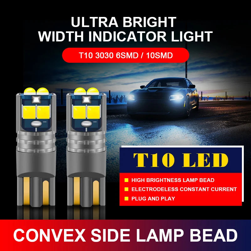 נורות LED T10 / W5W עם Canbus, זוג (12V)