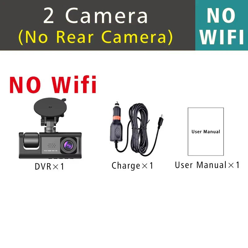 מצלמת דרך FHD 1080P עם 2 או 3 עדשות, WiFi אופציונלי