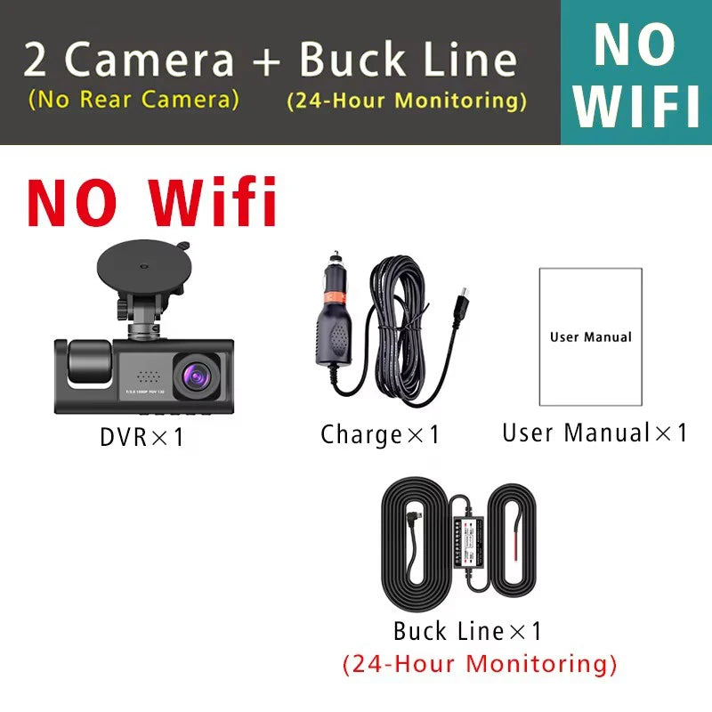 מצלמת דרך FHD 1080P עם 2 או 3 עדשות, WiFi אופציונלי