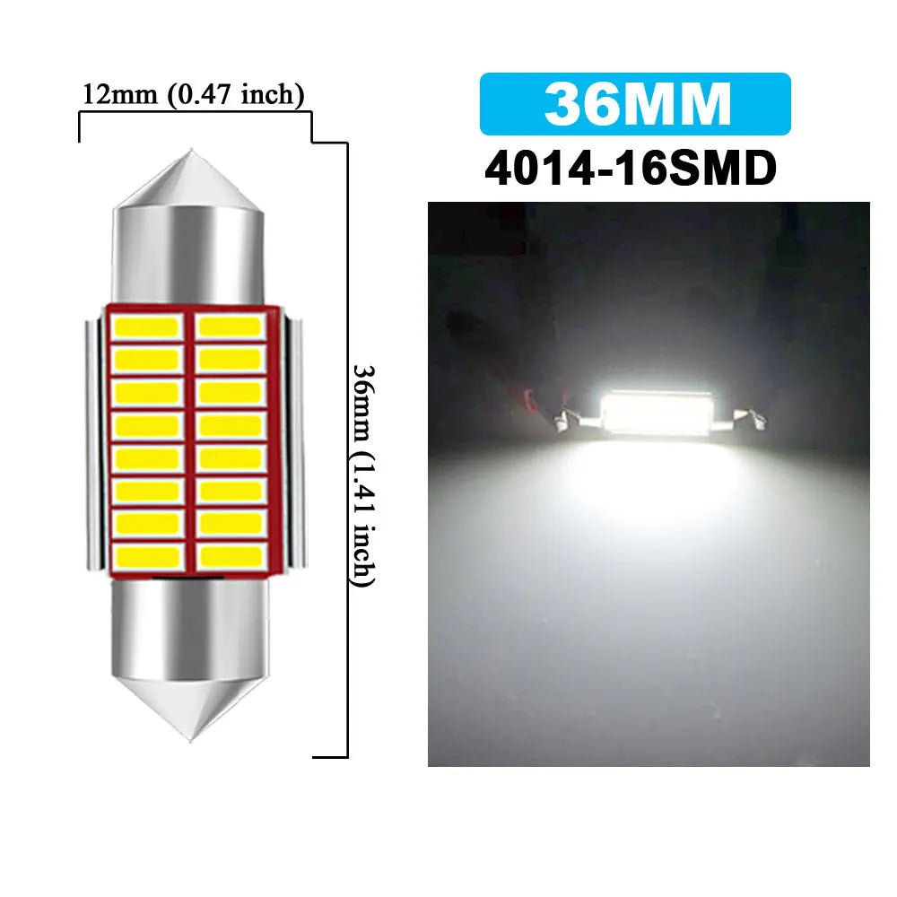 נורות LED Festoon לרכב 31/36/39/41 מ"מ Canbus (2/10 יחידות)