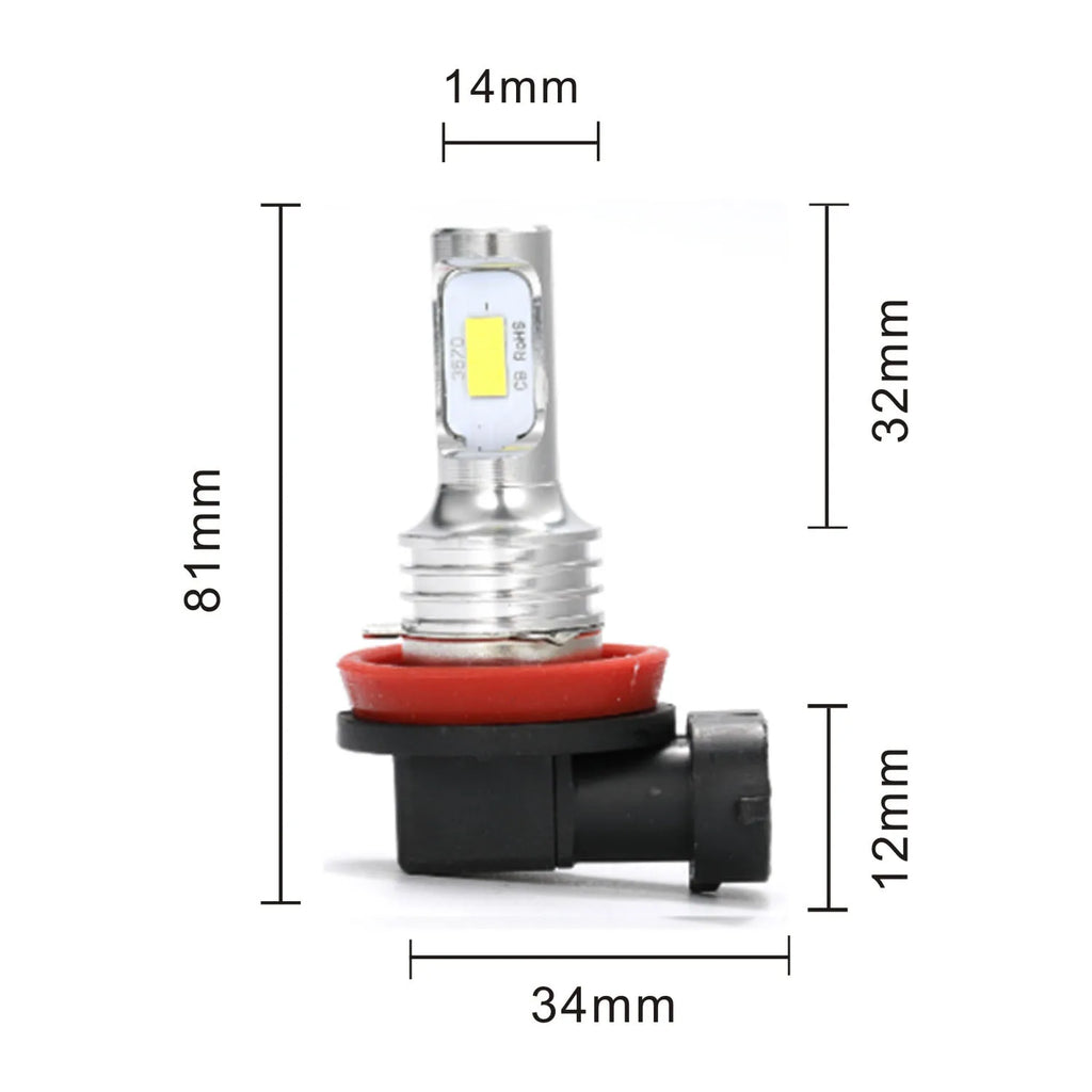 זוג נורות LED לפנסים H7 / H4 / H11 / 9005 / 9006