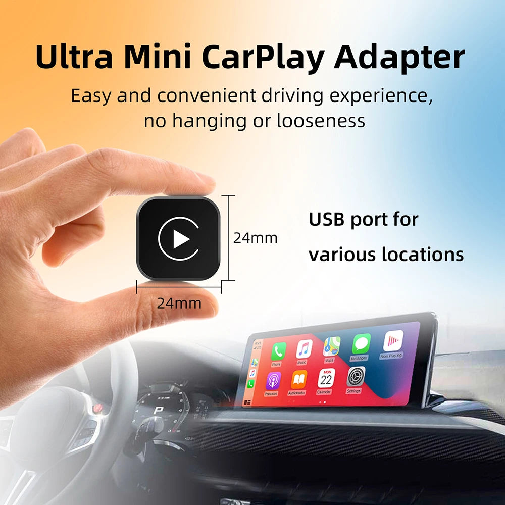 מתאם אלחוטי 2 ב-1 ל-CarPlay ו-Android Auto