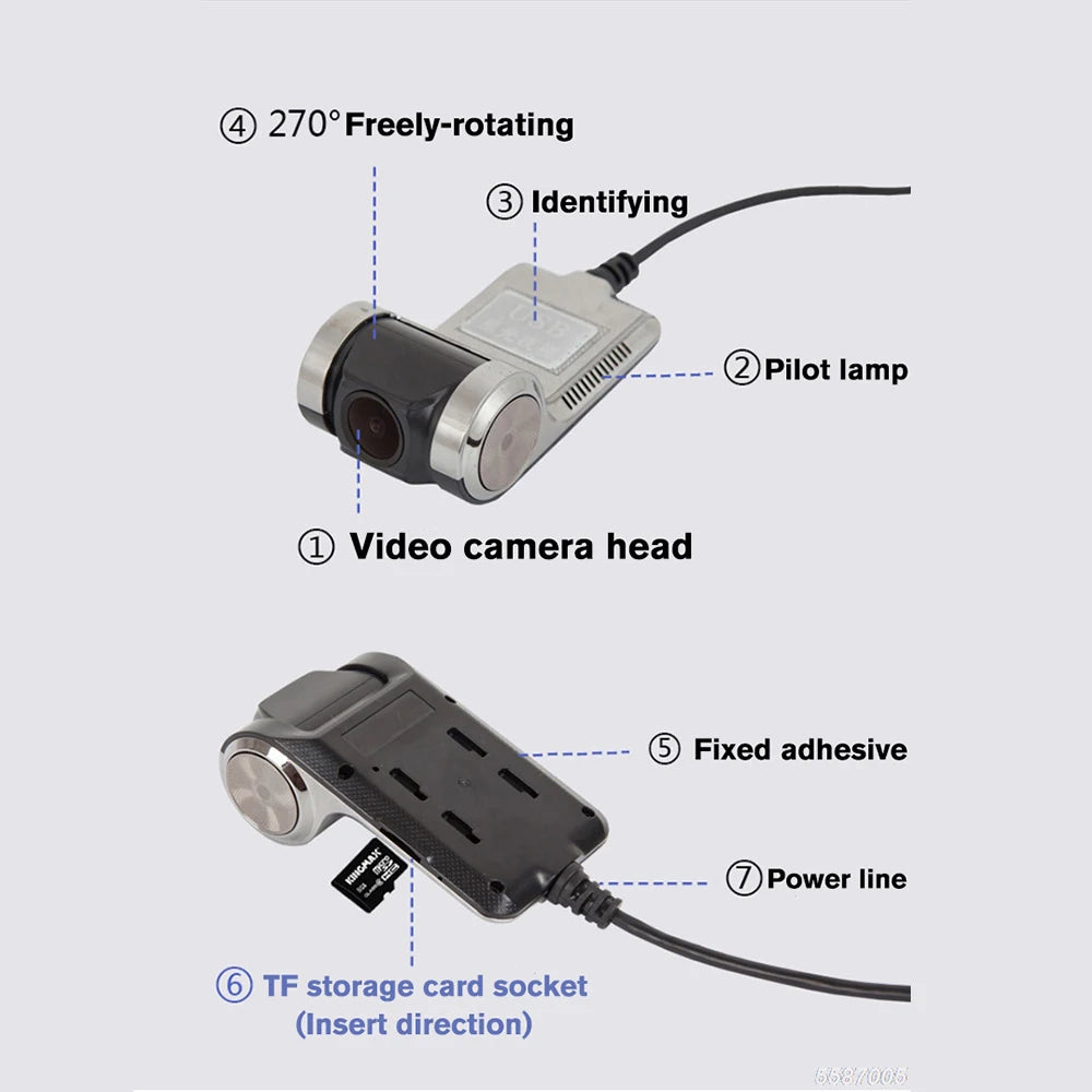 מצלמת דרך ADAS LDWS Full HD 1080P לנגן אנדרואיד