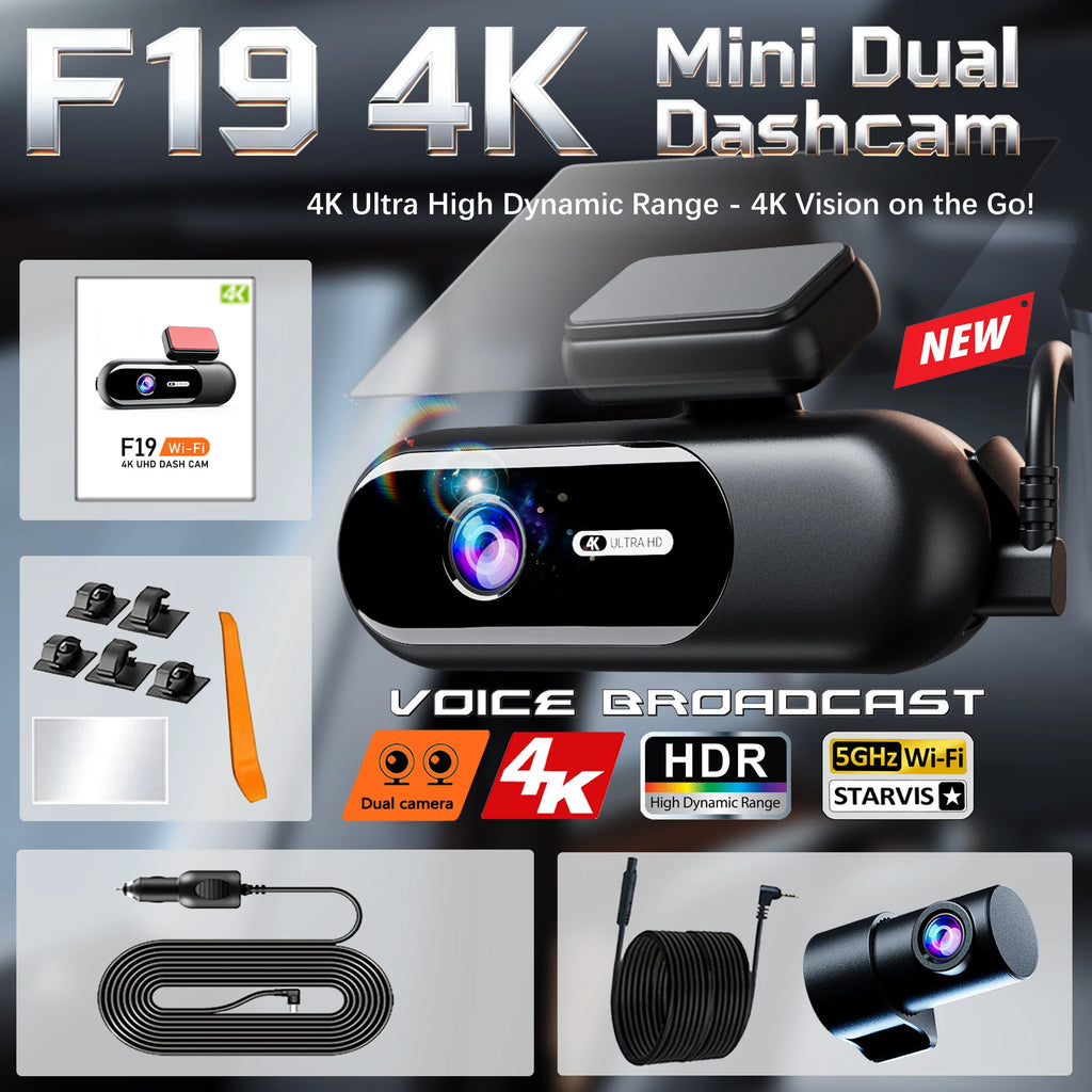 מצלמת דרך 4K UHD עם WiFi ומצב חניה
