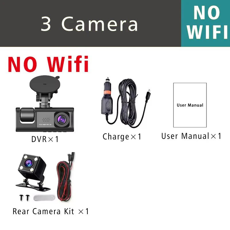 מצלמת דרך FHD 1080P עם 2 או 3 עדשות, WiFi אופציונלי