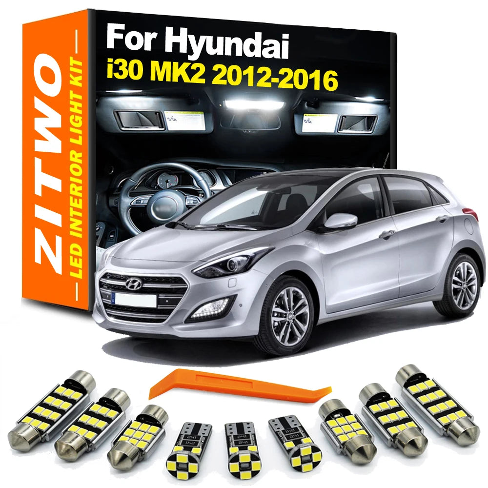 ערכת 12 נורות LED פנים להיונדאי i30 (2012–2016)