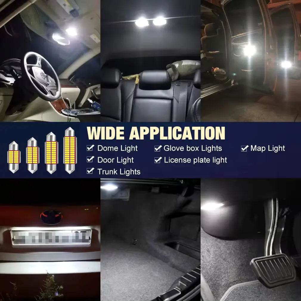 נורות LED Festoon לרכב 31/36/39/41 מ"מ Canbus (2/10 יחידות)