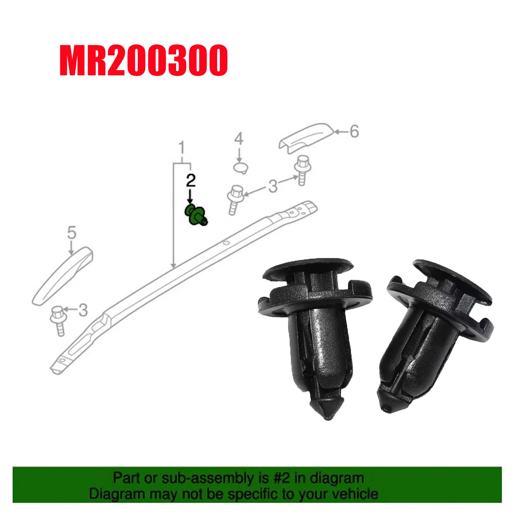 תפסני פלסטיק לפגוש ולכנף למיצובישי (MR200300)