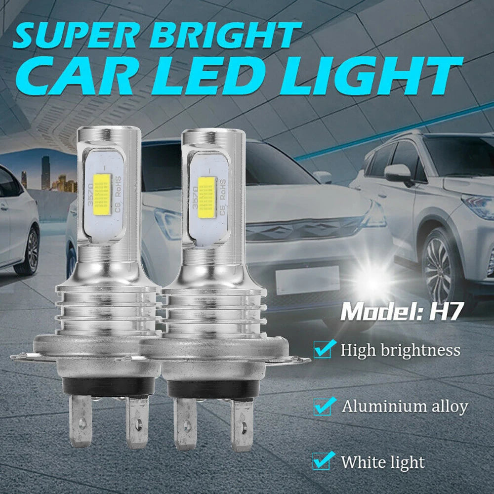 זוג נורות LED לפנסים H7 / H4 / H11 / 9005 / 9006