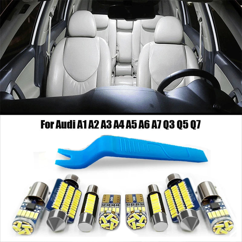 ערכת נורות LED פנים לאאודי (A1–A8, Q3–Q7)