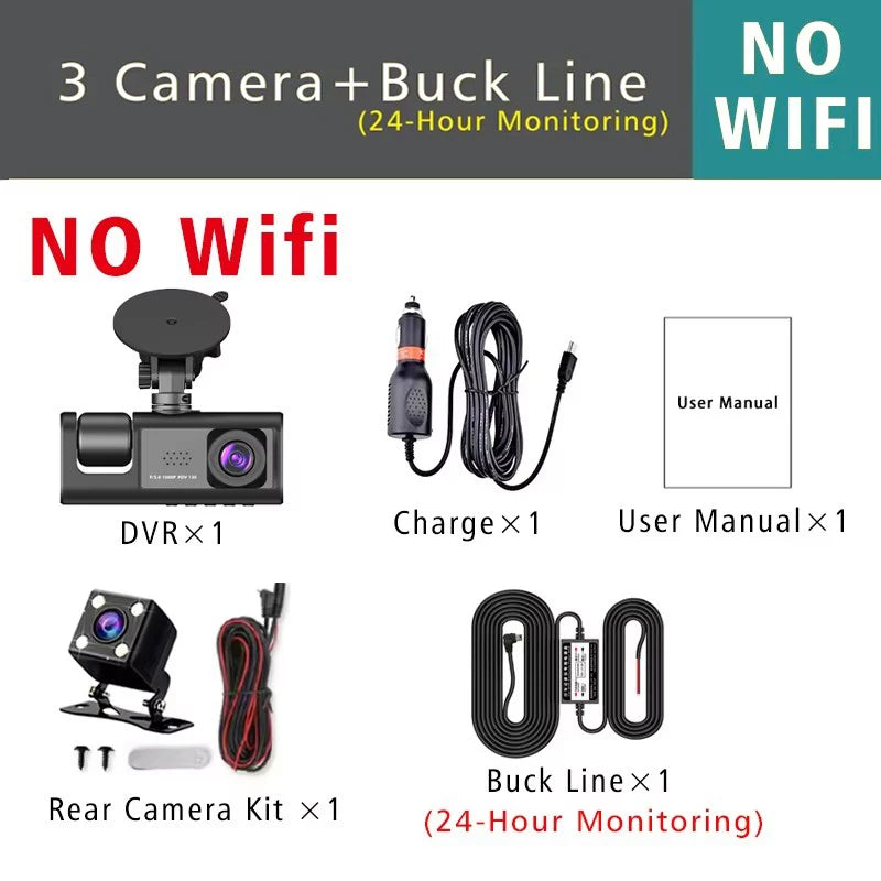 מצלמת דרך FHD 1080P עם 2 או 3 עדשות, WiFi אופציונלי