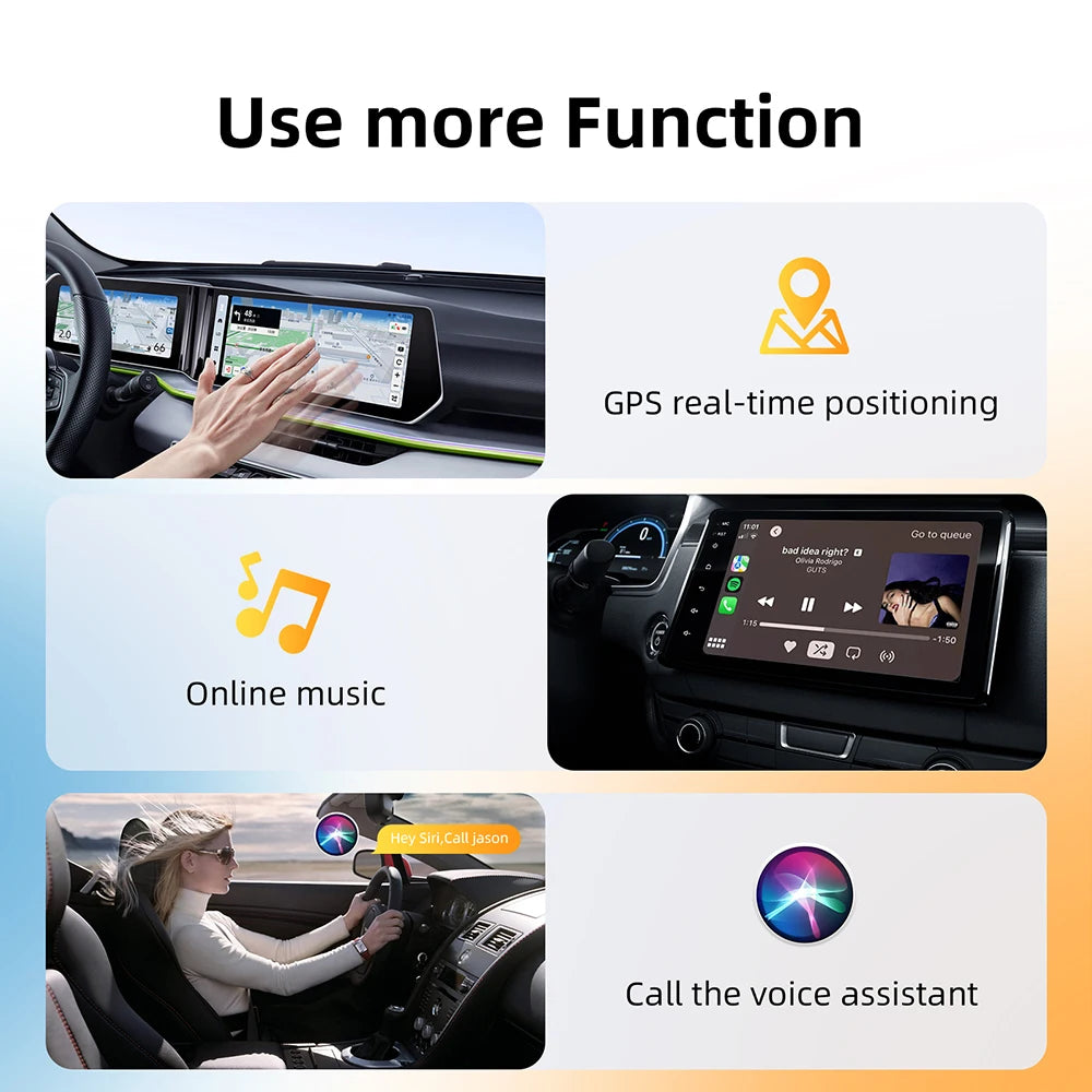 מתאם אלחוטי 2 ב-1 ל-CarPlay ו-Android Auto