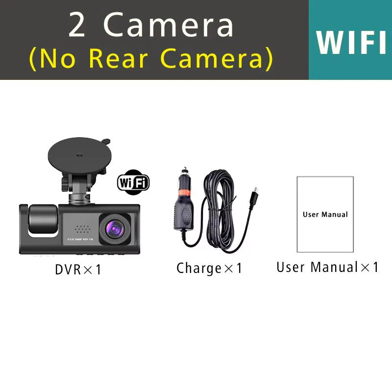 מצלמת דרך FHD 1080P עם 2 או 3 עדשות, WiFi אופציונלי
