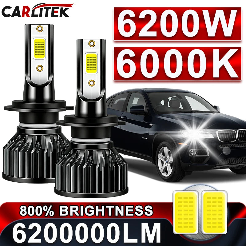 H7 H4 LED Lights 4300K 6000K 5000K H7 H4 LED Mini Car Headlight Bulb Canbus Error Free H11 H8 9005 9006 HB3 HB4 Auto Car Lamps