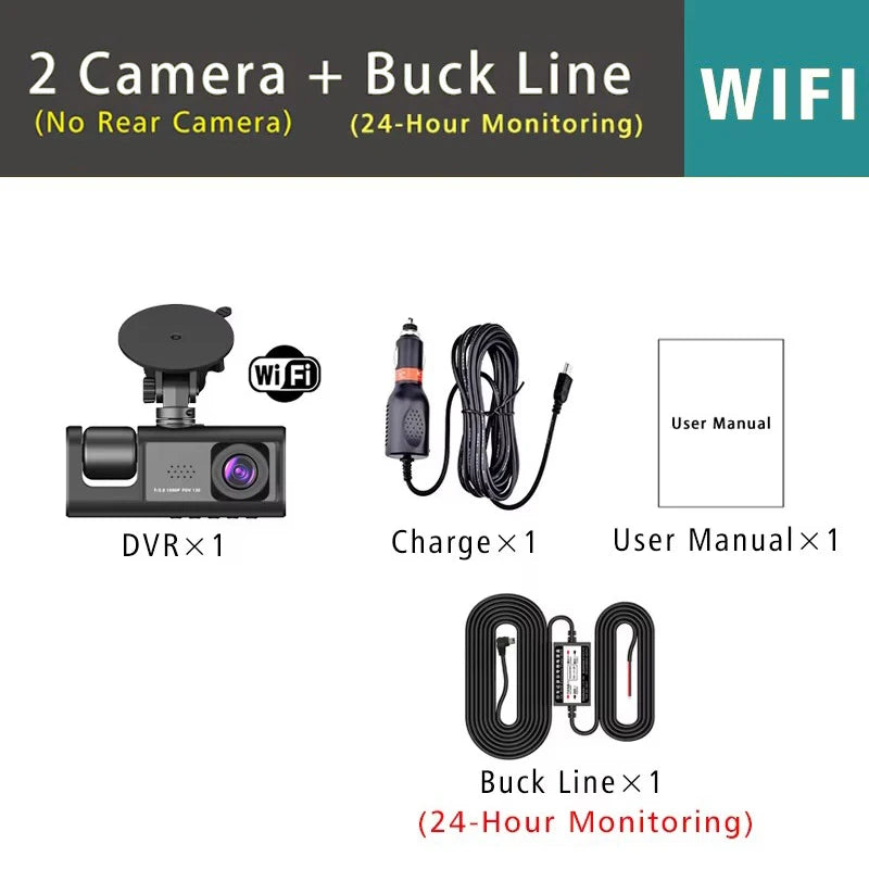 מצלמת דרך FHD 1080P עם 2 או 3 עדשות, WiFi אופציונלי
