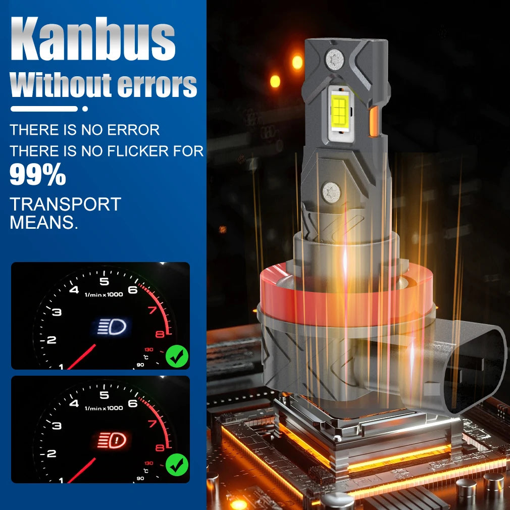 XSTORM H11 LED Headlights Canbus 9005 9006 LED Fog Lights for Car 40000LM 100W 6000K  Auto Fogs Headlights Driving Lights